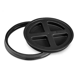 Gamma Seal Lid for 3.5, 5, 6, and 7 Gallon Plastic Pail – Black